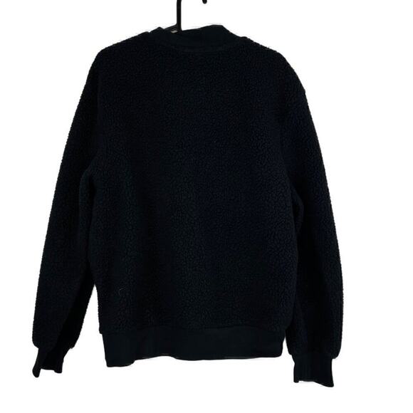 Zyia Flying V Fleece Black Leopard Zip Front Jacket Size Medium - Picture 3 of 8